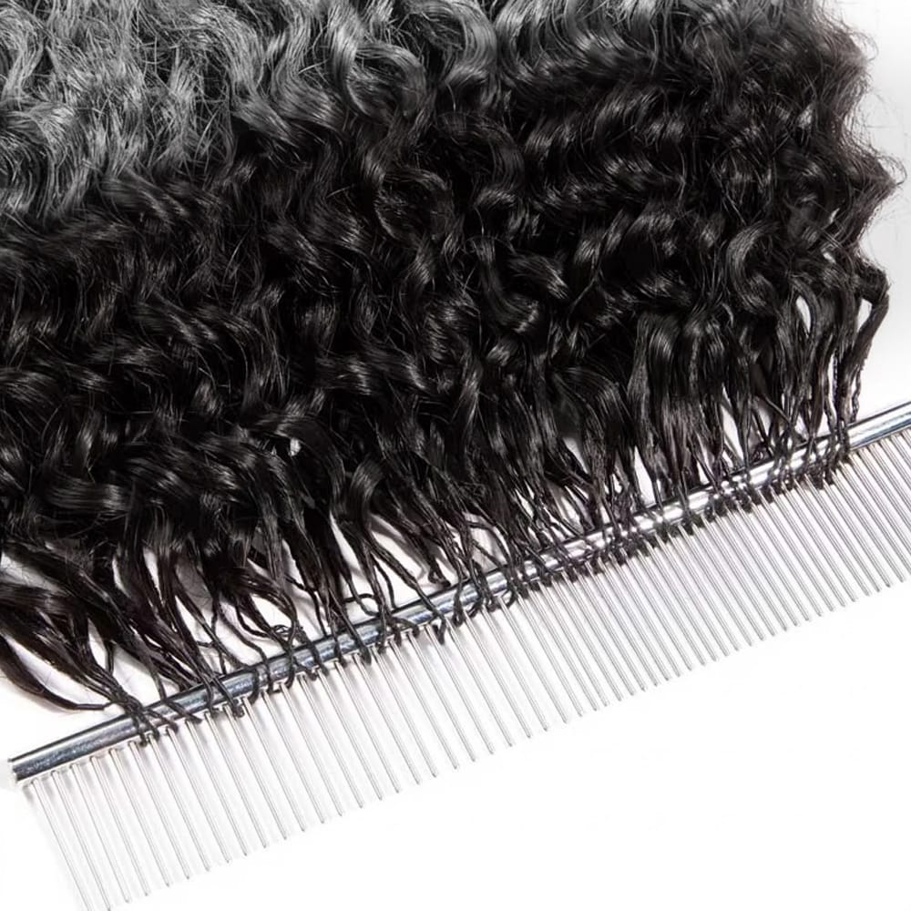 Deep Wave Hair Bundles / Feather Hair Extensions — 100% Virgin Human Hair / Dark Roots LINKTOWIG