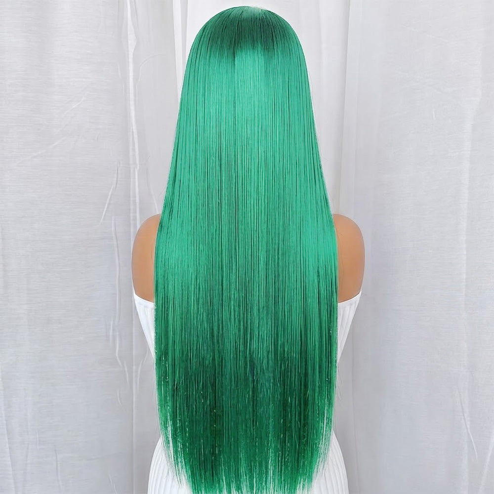 Stragiht 100% Raw Virgin Human Hair Bundles - (No Weft) Bulk Hair / Dark Emerald Green LINKTOWIG