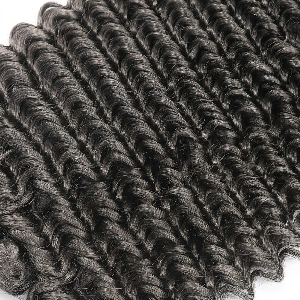 Deep Wave Bob Side Part HD Lace Front Wig 100% Virgin Human Hair / Silver Grey LINKTOWIG