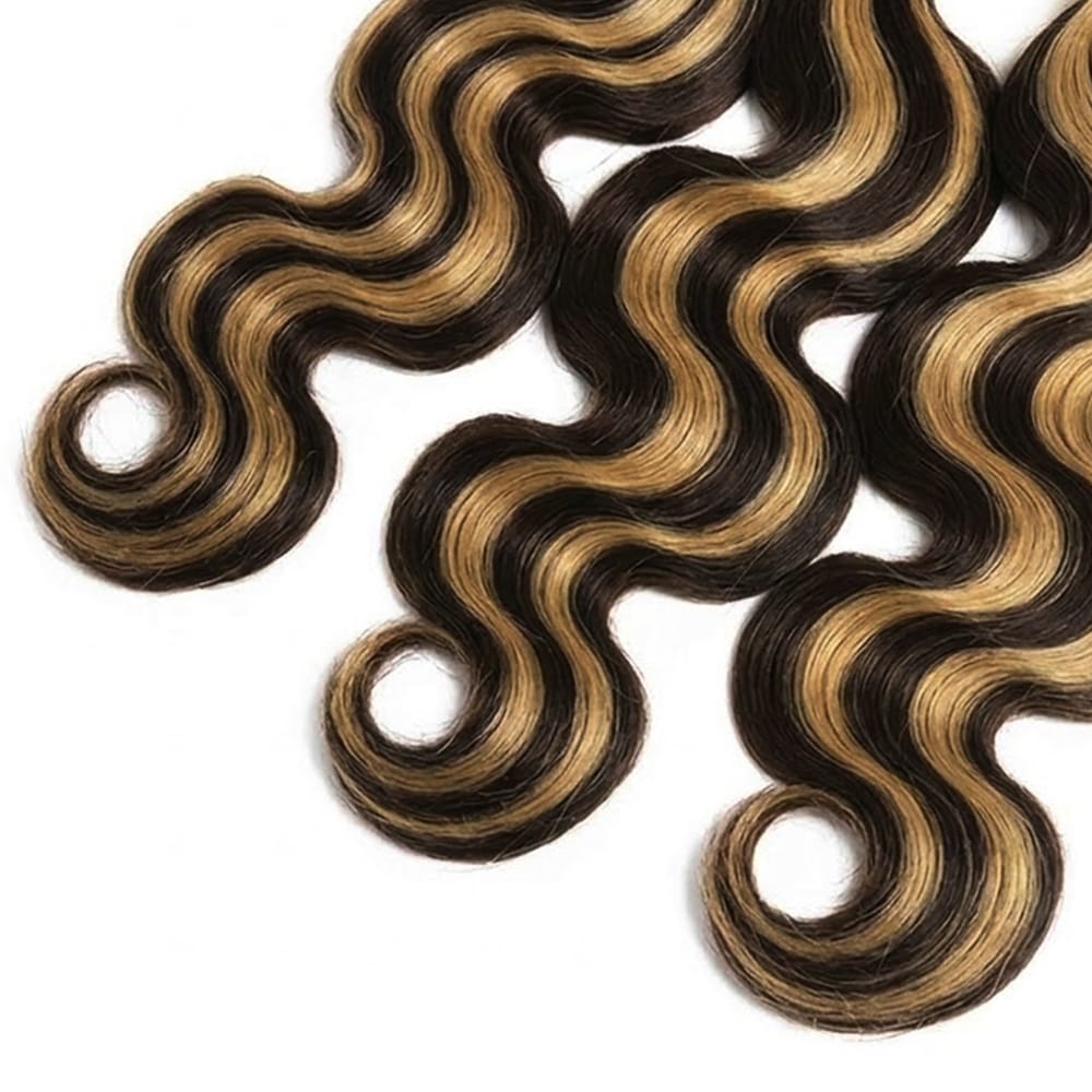 Body Wave 100% Raw Virgin Human Hair Bundles - (No Weft) Bulk Hair 3 Bundles / Chocolate Brown LINKTOWIG