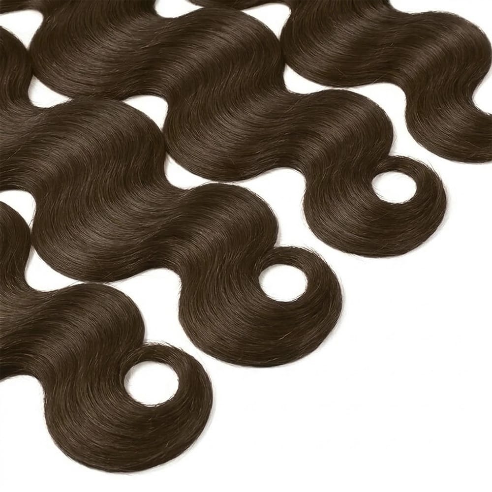 Body Wave Hair Bundles / Feather Hair Extensions — 100% Virgin Human Hair / aramel Balayage Highlights LINKTOWIG