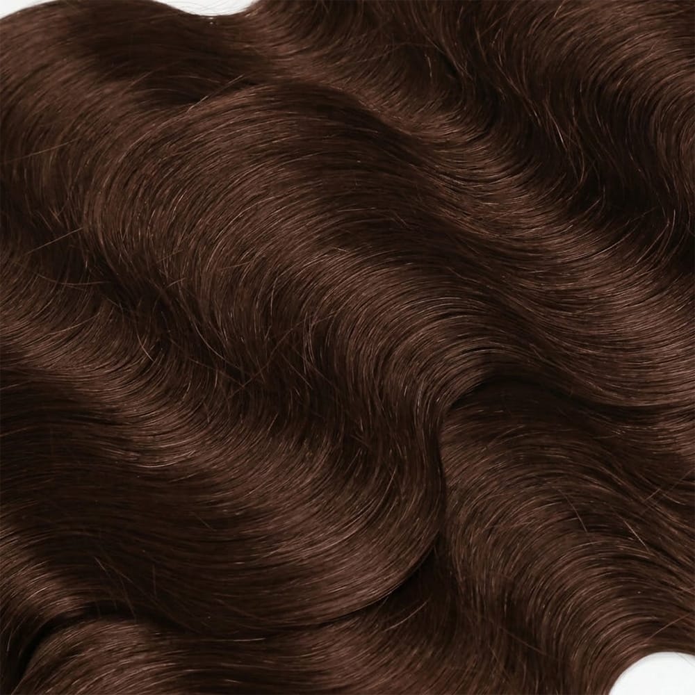 Body Wave Hair Bundles / Feather Hair Extensions — 100% Virgin Human Hair / Espresso Brown LINKTOWIG