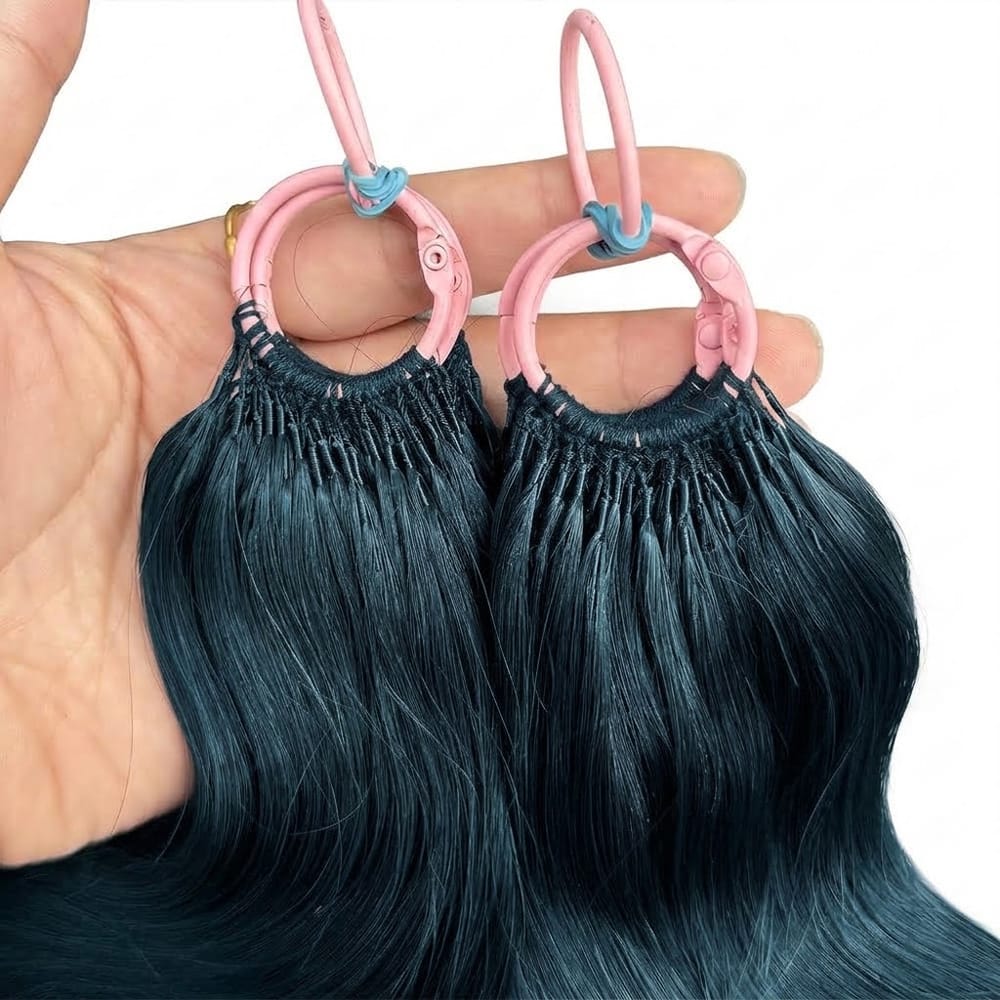 Body Wave Hair Bundles / Feather Hair Extensions — 100% Virgin Human Hair / Midnight Blue LINKTOWIG