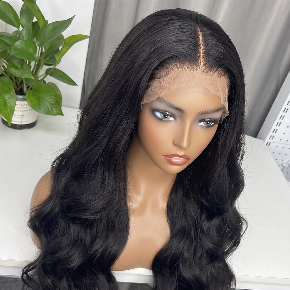 Body Wave HD Lace Super Natural Lace Frontal Human Hair Wigs Black LINKTOWIG