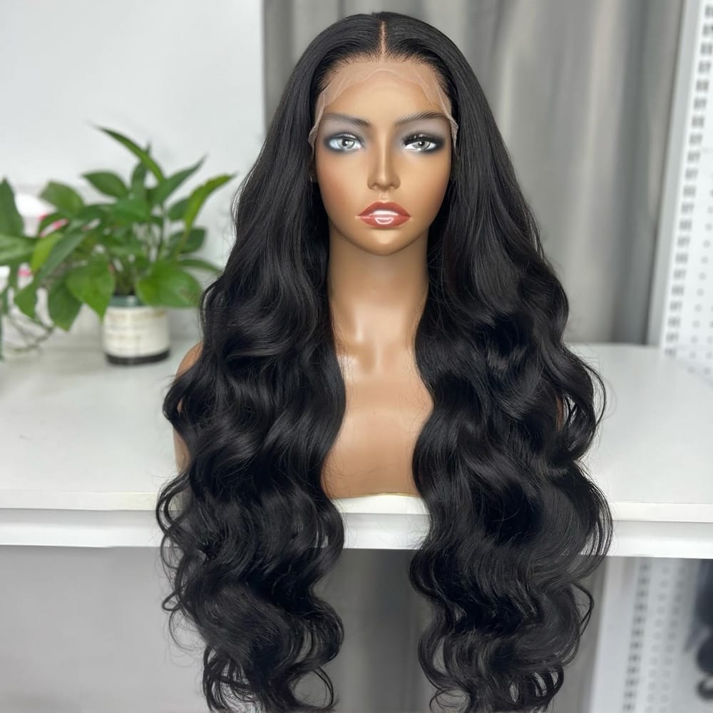 Body Wave HD Lace Super Natural Lace Frontal Human Hair Wigs Black LINKTOWIG