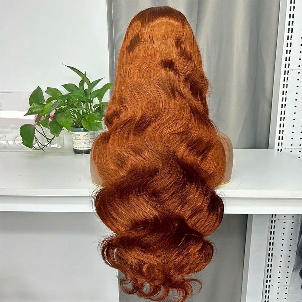 Body Wave HD Lace Super Natural Lace Frontal Human Hair Wigs Ginger Orange LINKTOWIG
