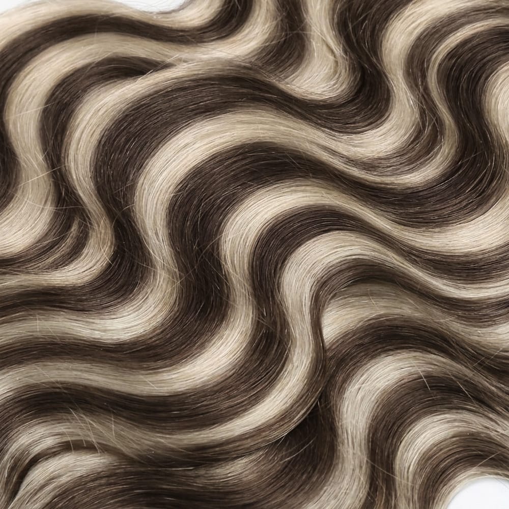 Body Wave HD Lace Super Natural Lace Frontal Human Hair Wigs Piano Highlight Silver Grey LINKTOWIG