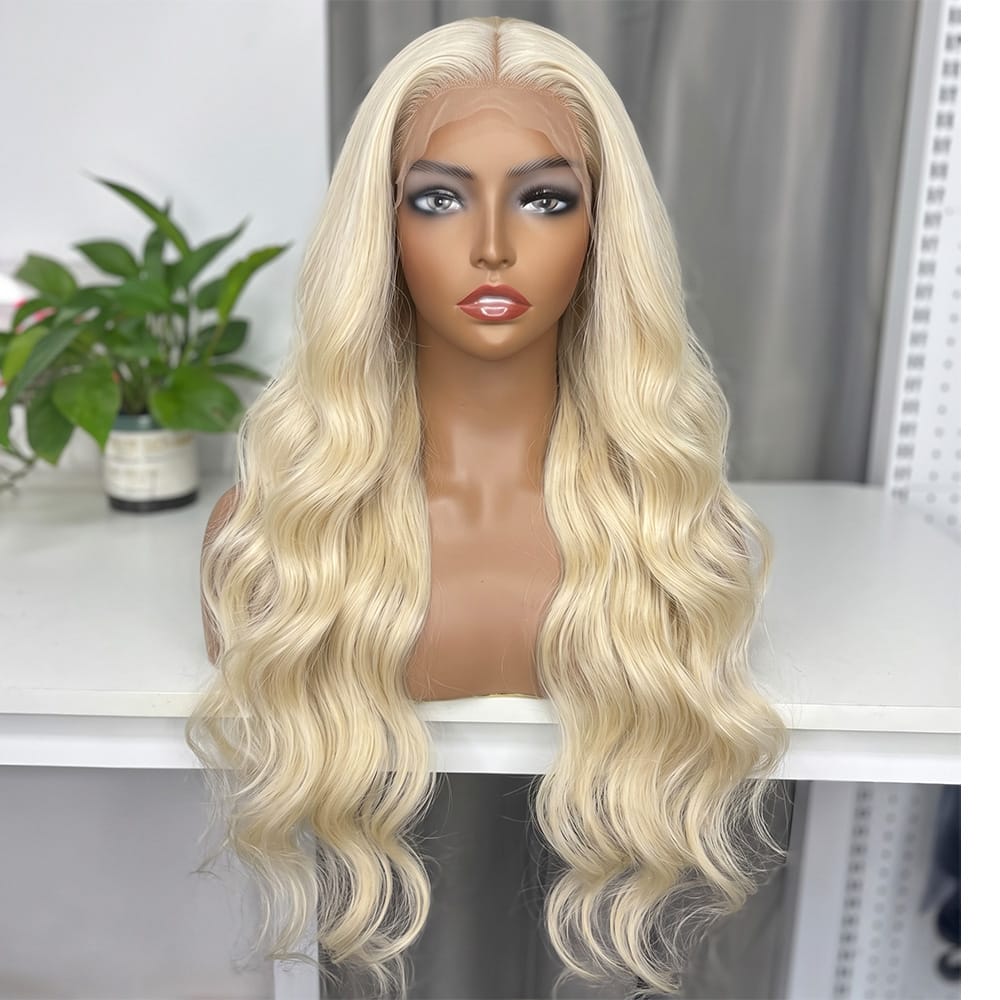 Body Wave HD Lace Super Natural Lace Frontal Human Hair Wigs Platinum Blonde LINKTOWIG