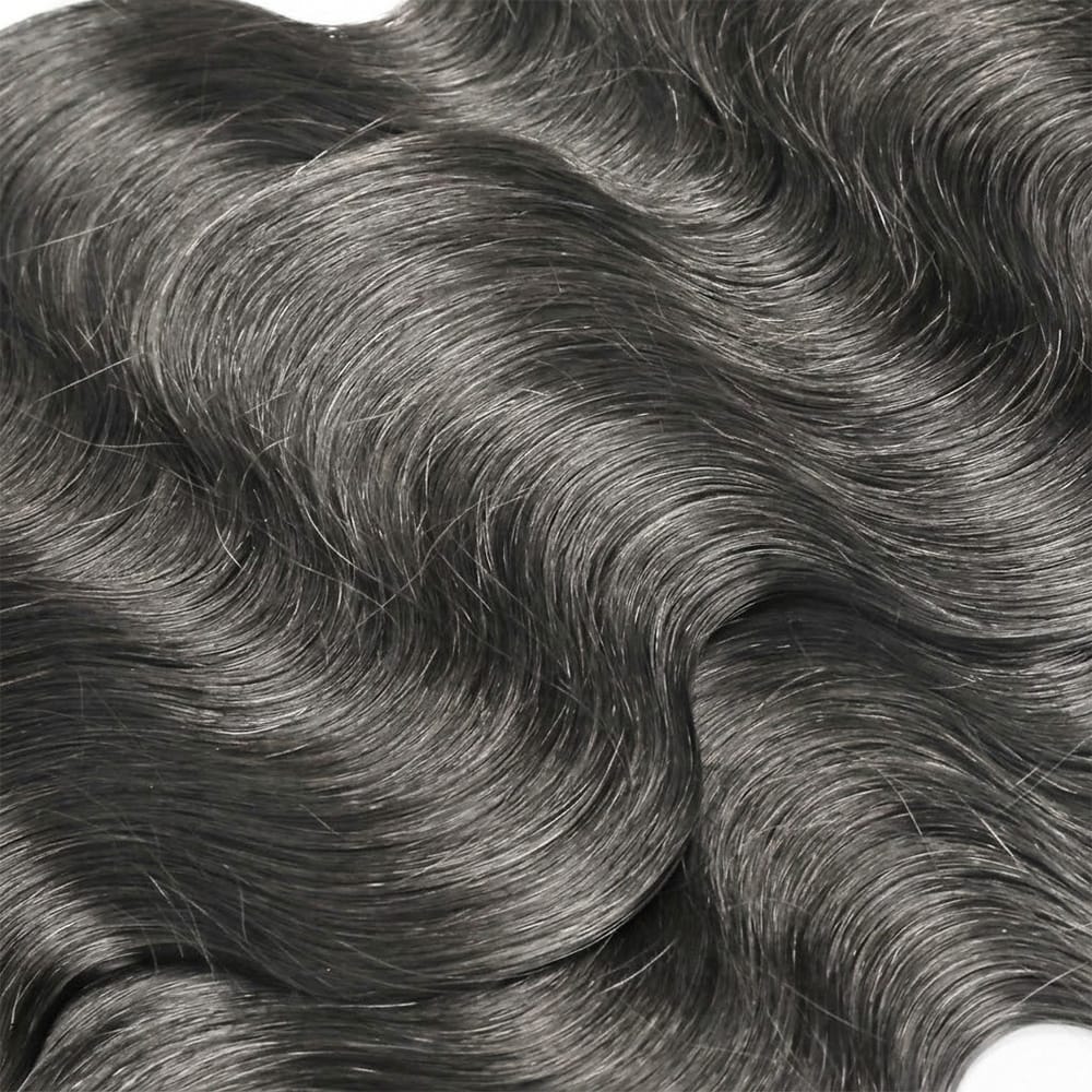 Body Wave Headband Human Hair Wig (Glueless, Ready-to-Wear) Natural Charcoal Grey LINKTOWIG
