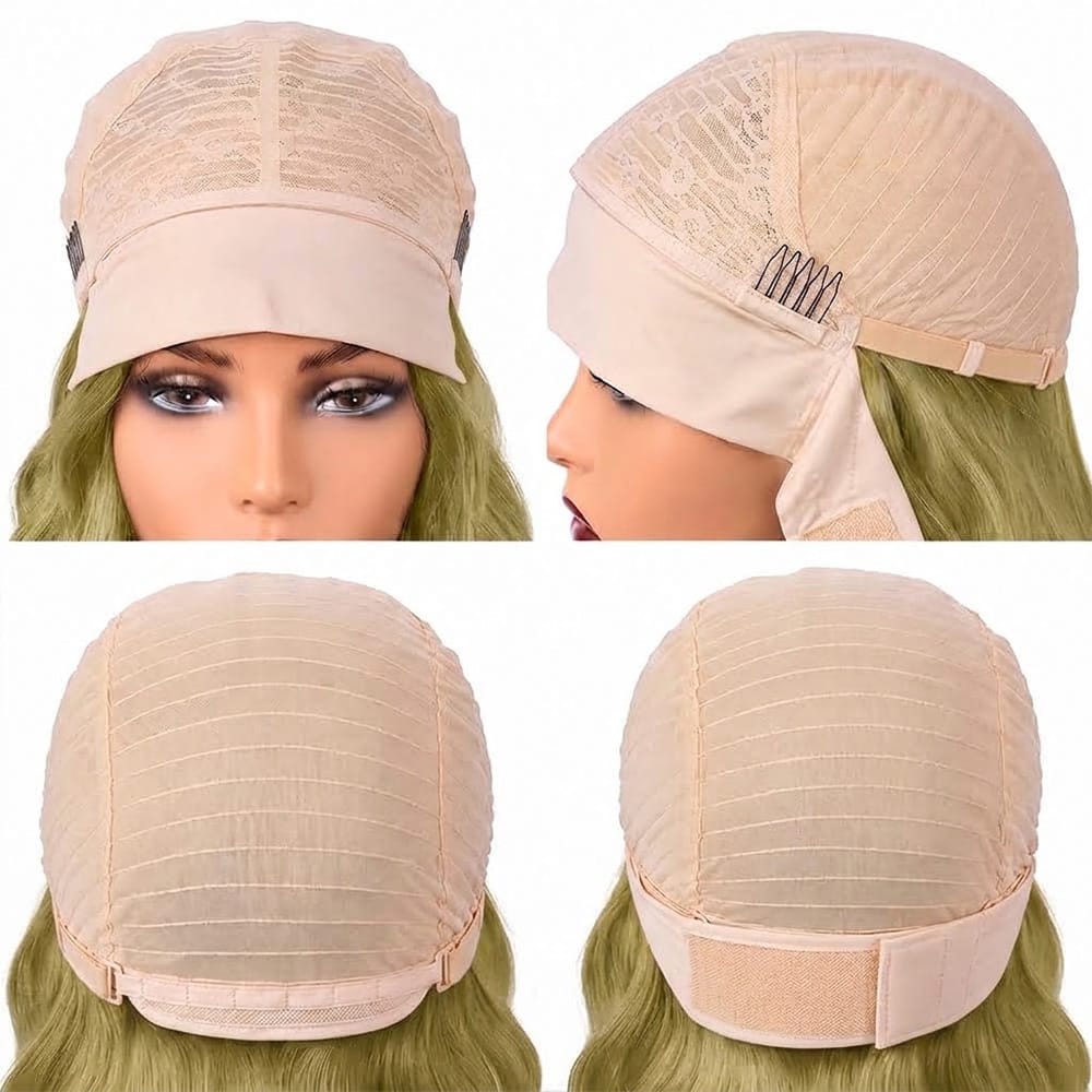 Body Wave Headband Human Hair Wig (Glueless, Ready-to-Wear) Natural Olive Green Blonde LINKTOWIG
