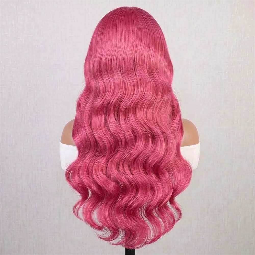 Body Wave Headband Human Hair Wig (Glueless, Ready-to-Wear) Natural pink LINKTOWIG