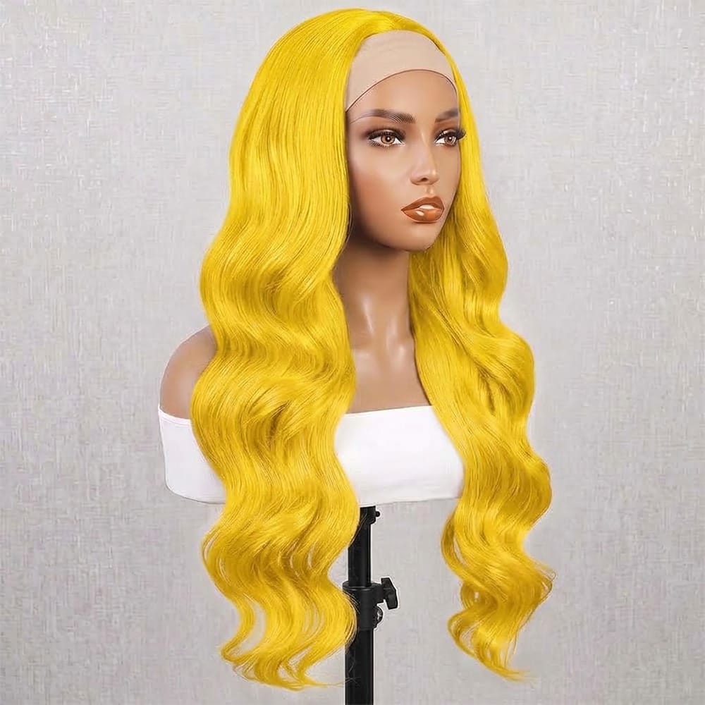 Body Wave Headband Human Hair Wig (Glueless, Ready-to-Wear) Natural Yellow LINKTOWIG