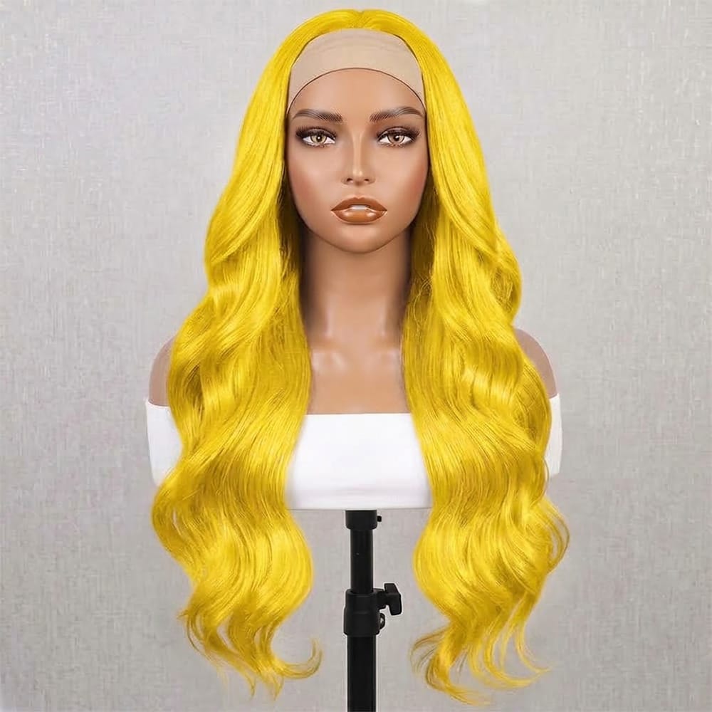 Body Wave Headband Human Hair Wig (Glueless, Ready-to-Wear) Natural Yellow LINKTOWIG