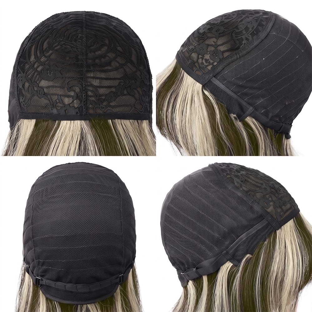 Body Wave Human Hair Wig with Bangs 100% Human Hair Wig – Bangs Style Piano Highlight Silver Grey LINKTOWIG