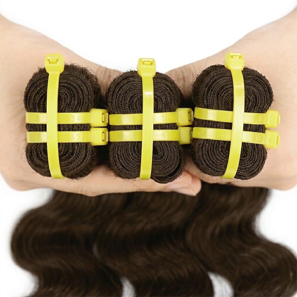 Body Wave Luxury Natural Hair Weft – 100% Virgin Human Hair / Wig aramel Balayage Highlights LINKTOWIG
