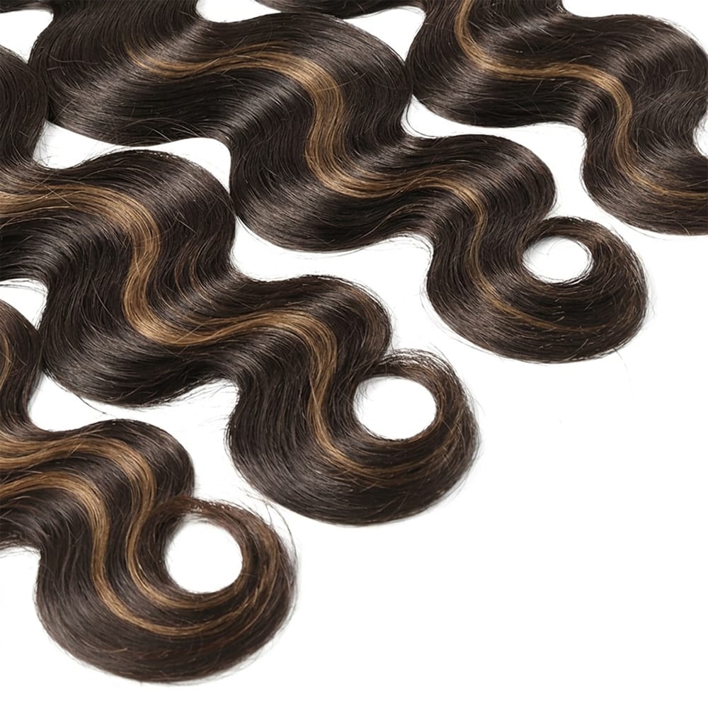 Body Wave Luxury Natural Hair Weft – 100% Virgin Human Hair / Wig Espresso Brown LINKTOWIG