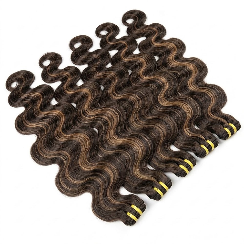 Body Wave Luxury Natural Hair Weft – 100% Virgin Human Hair / Wig Espresso Brown LINKTOWIG