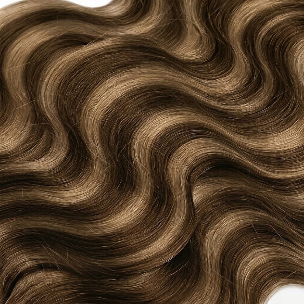 Body Wave Luxury Natural Hair Weft – 100% Virgin Human Hair / Wig Honey Brown LINKTOWIG