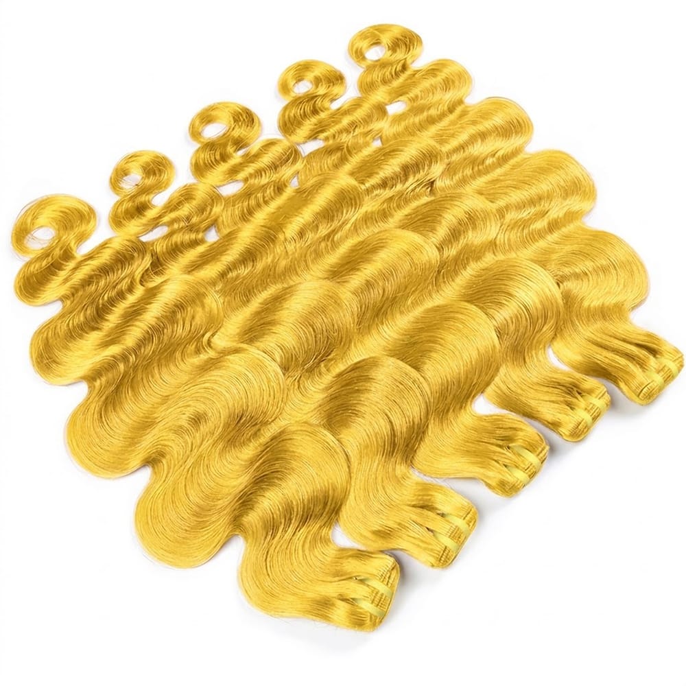 Body Wave Luxury Natural Hair Weft – 100% Virgin Human Hair / Wig Yellow LINKTOWIG
