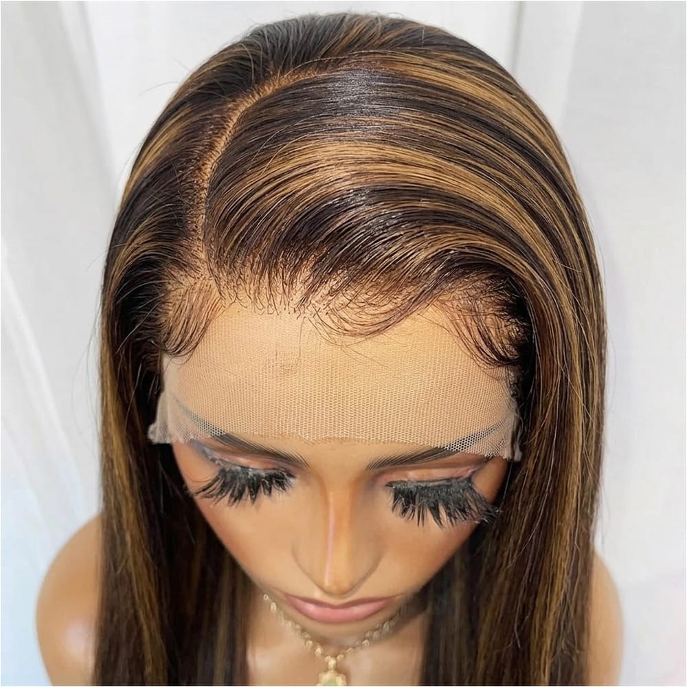 Bone Straight HD Lace Super Natural Lace Frontal Human Hair Wigs Piano Color LINKTOWIG