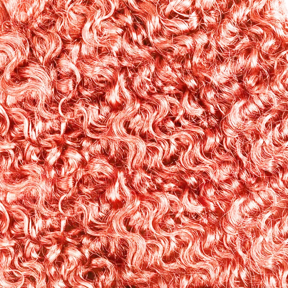 Burmese Curly 100% Raw Virgin Human Hair Bundles - (No Weft) Bulk Hair 3 Bundles / Bubblegum Pink LINKTOWIG
