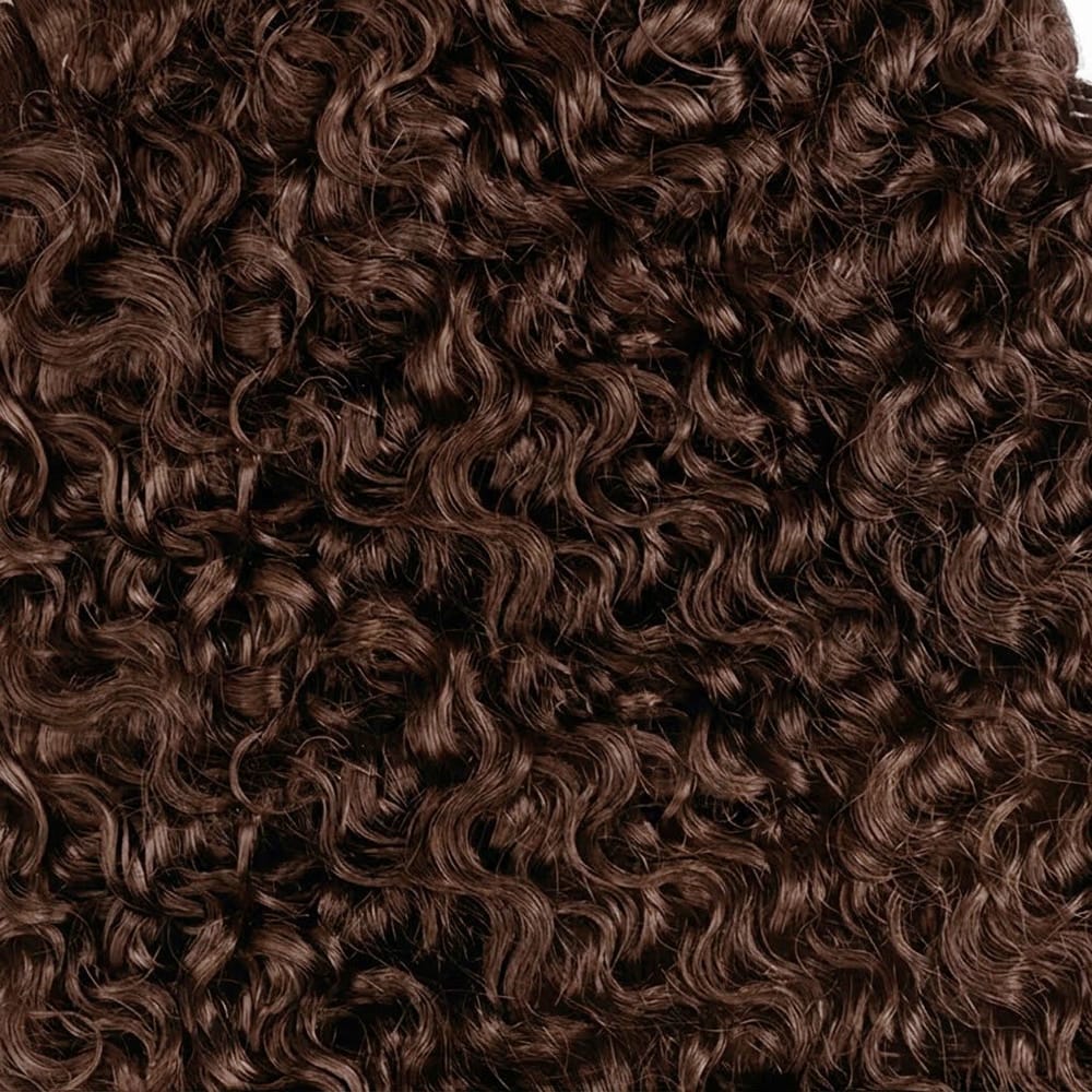 Burmese Curly 100% Raw Virgin Human Hair Bundles - (No Weft) Bulk Hair 3 Bundles / Espresso Brown LINKTOWIG