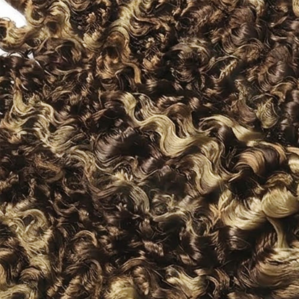 Burmese Curly Hair Bundles / Feather Hair Extensions — 100% Virgin Human Hair / Chocolate Brown LINKTOWIG