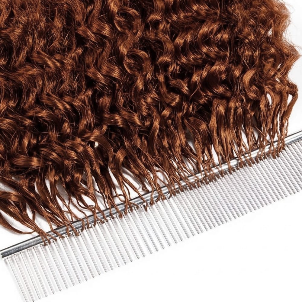 Burmese Curly Hair Bundles / Feather Hair Extensions — 100% Virgin Human Hair / Copper Orange LINKTOWIG