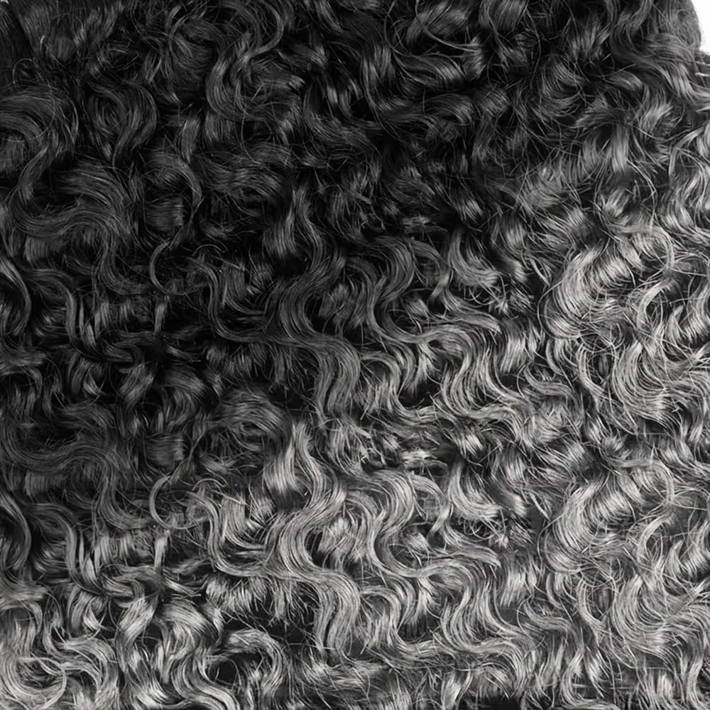 Burmese Curly Hair Bundles / Feather Hair Extensions — 100% Virgin Human Hair / Dark Roots LINKTOWIG