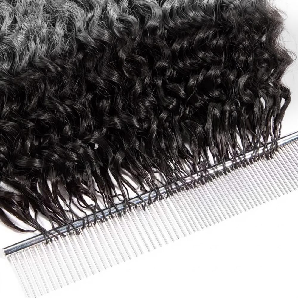 Burmese Curly Hair Bundles / Feather Hair Extensions — 100% Virgin Human Hair / Dark Roots LINKTOWIG