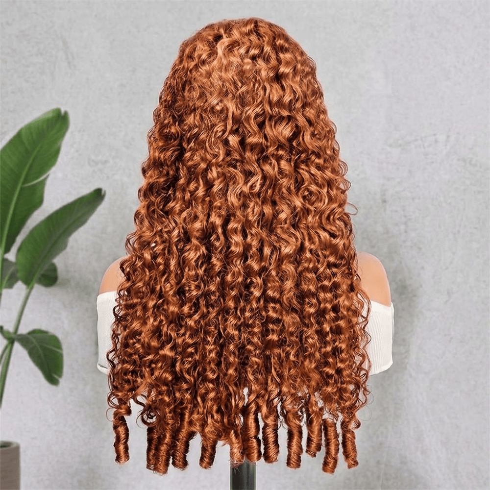 Burmese Curly HD Lace Super Natural Lace Frontal Human Hair Wigs Burgundy LINKTOWIG