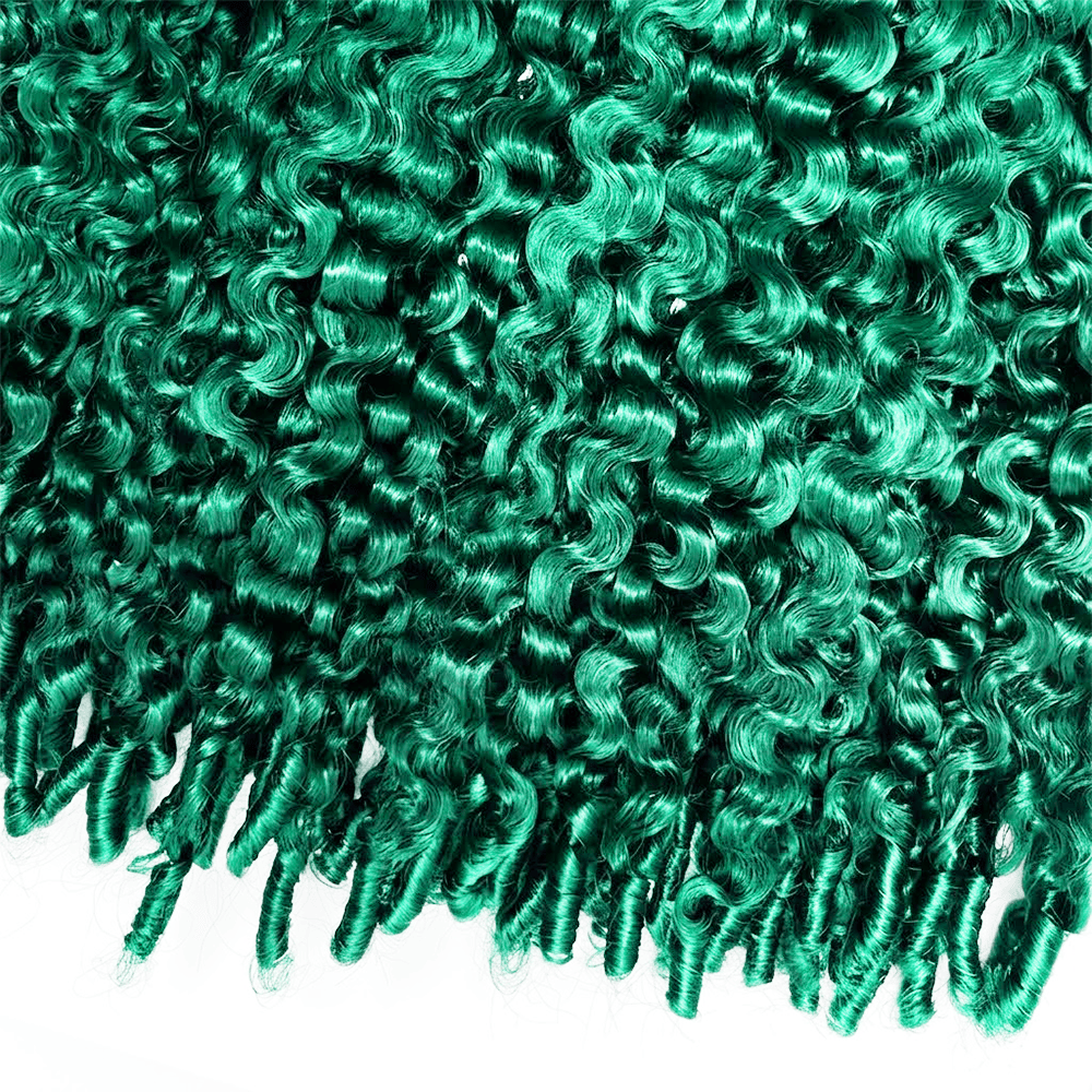 Burmese Curly HD Lace Super Natural Lace Frontal Human Hair Wigs Dark Emerald Green LINKTOWIG