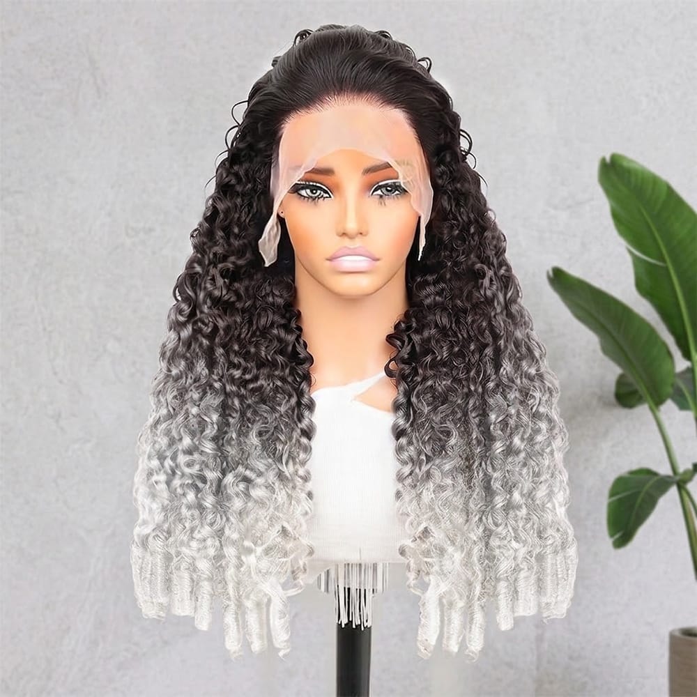 Burmese Curly HD Lace Super Natural Lace Frontal Human Hair Wigs Dark Roots LINKTOWIG