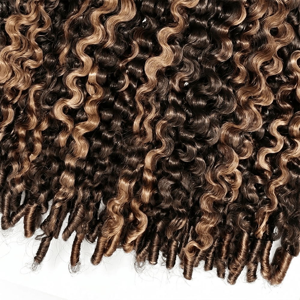 Burmese Curly HD Lace Super Natural Lace Frontal Human Hair Wigs Honey Blonde Highlights LINKTOWIG