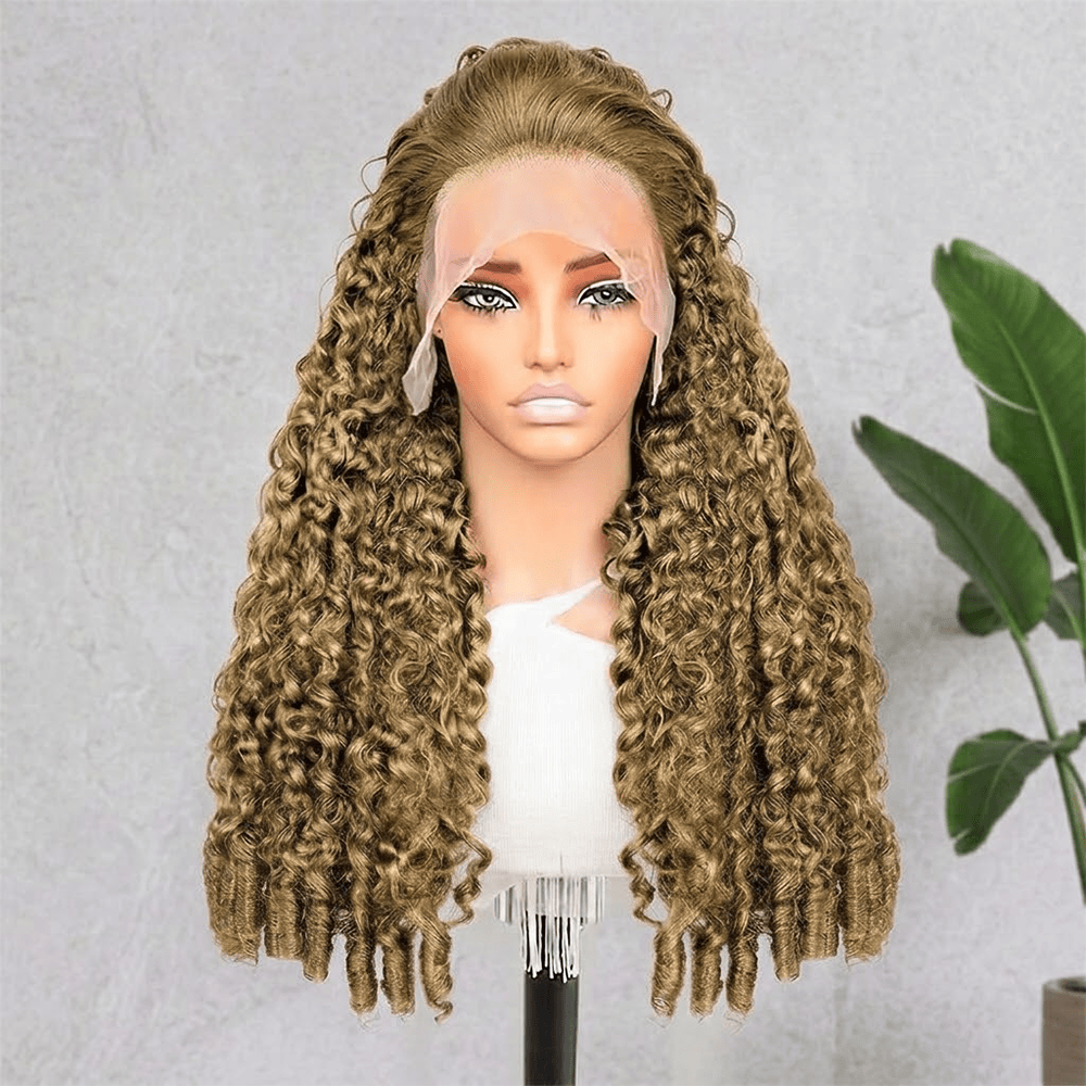 Burmese Curly HD Lace Super Natural Lace Frontal Human Hair Wigs Honey Brown LINKTOWIG