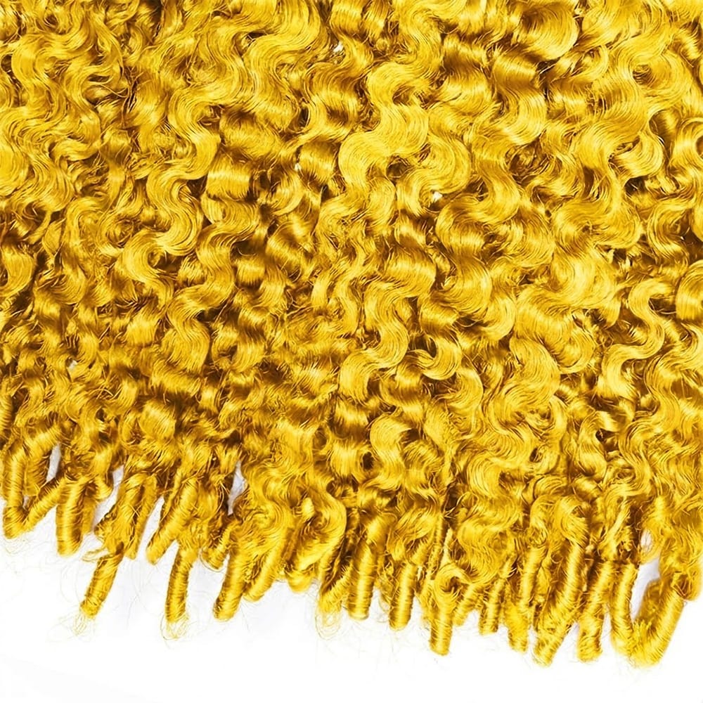 Burmese Curly HD Lace Super Natural Lace Frontal Human Hair Wigs Yellow LINKTOWIG