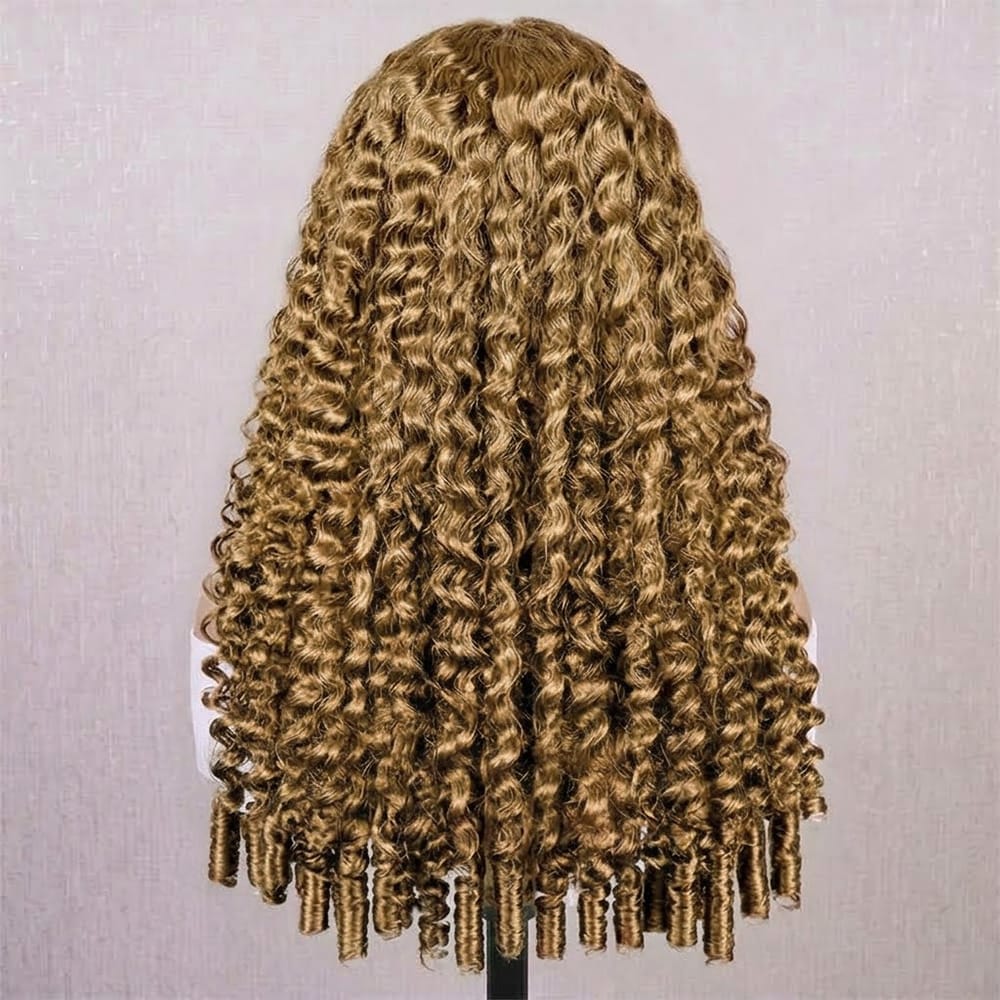 Burmese Curly Headband Human Hair Wig (Glueless, Ready-to-Wear) Natural Ash Brown LINKTOWIG