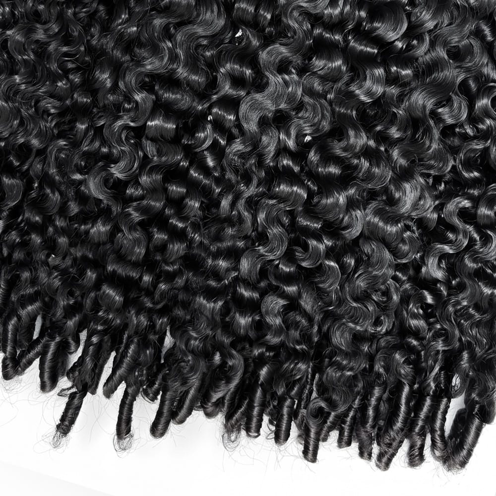 Burmese Curly Headband Human Hair Wig (Glueless, Ready-to-Wear) Natural Black LINKTOWIG