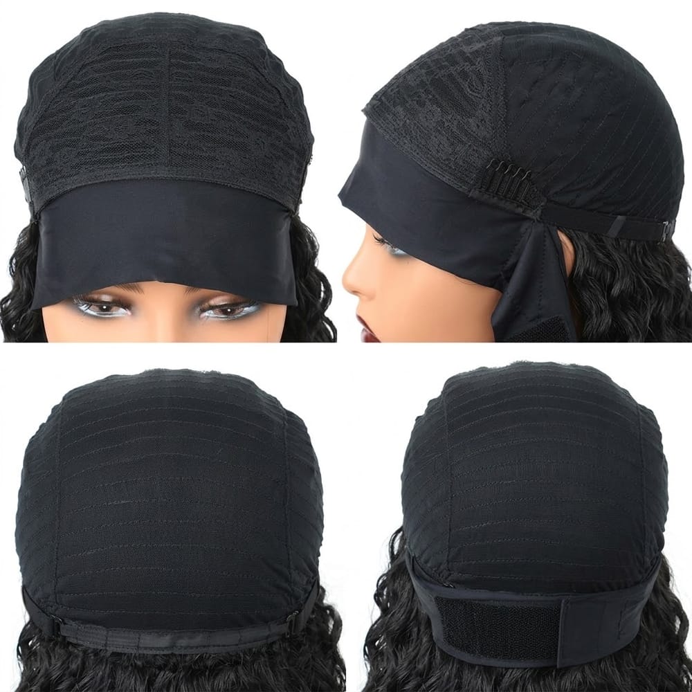 Burmese Curly Headband Human Hair Wig (Glueless, Ready-to-Wear) Natural Black LINKTOWIG