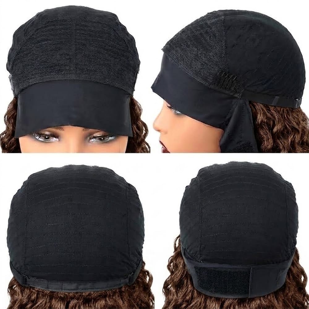 Burmese Curly Headband Human Hair Wig (Glueless, Ready-to-Wear) Natural Espresso Brown LINKTOWIG