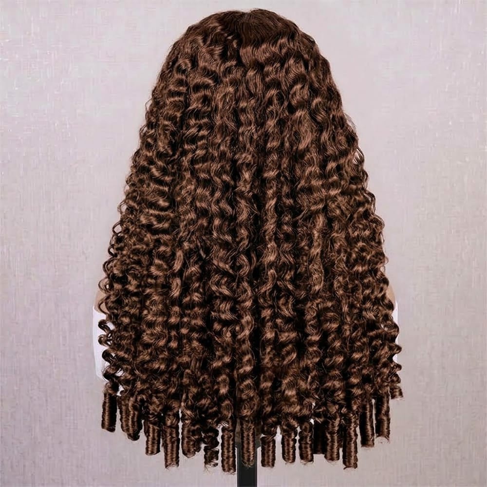 Burmese Curly Headband Human Hair Wig (Glueless, Ready-to-Wear) Natural Espresso Brown LINKTOWIG