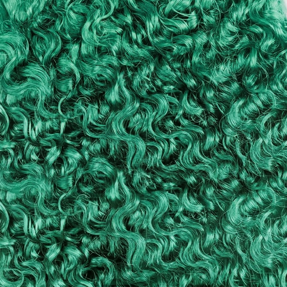 Burmese Curly Luxury Natural Hair Weft – 100% Virgin Human Hair / Wig Dark Emerald Green LINKTOWIG