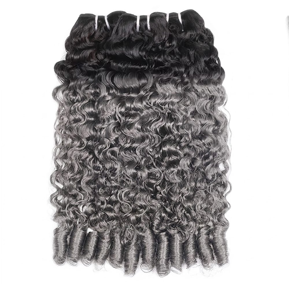 Burmese Curly Luxury Natural Hair Weft – 100% Virgin Human Hair / Wig Dark Roots LINKTOWIG