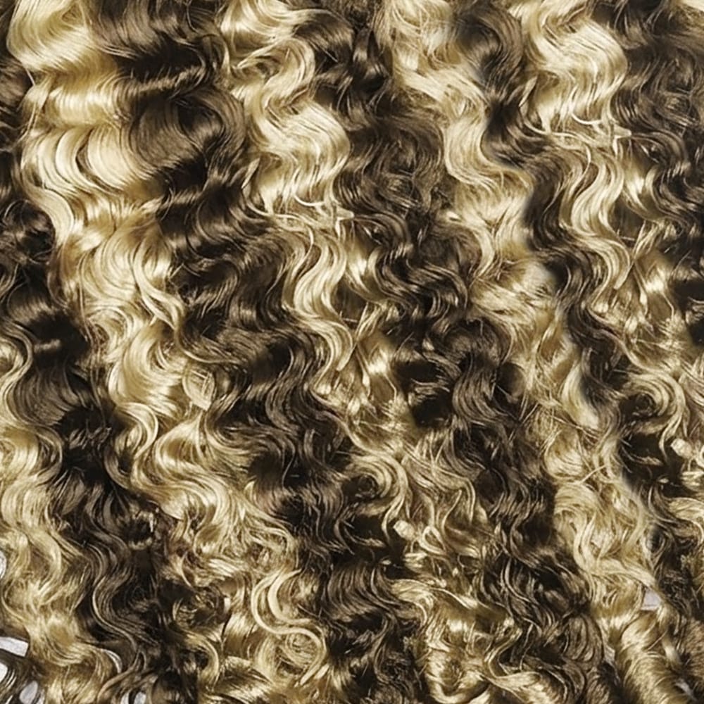 Burmese Curly Luxury Natural Hair Weft – 100% Virgin Human Hair / Wig Piano Highlight Silver Grey LINKTOWIG