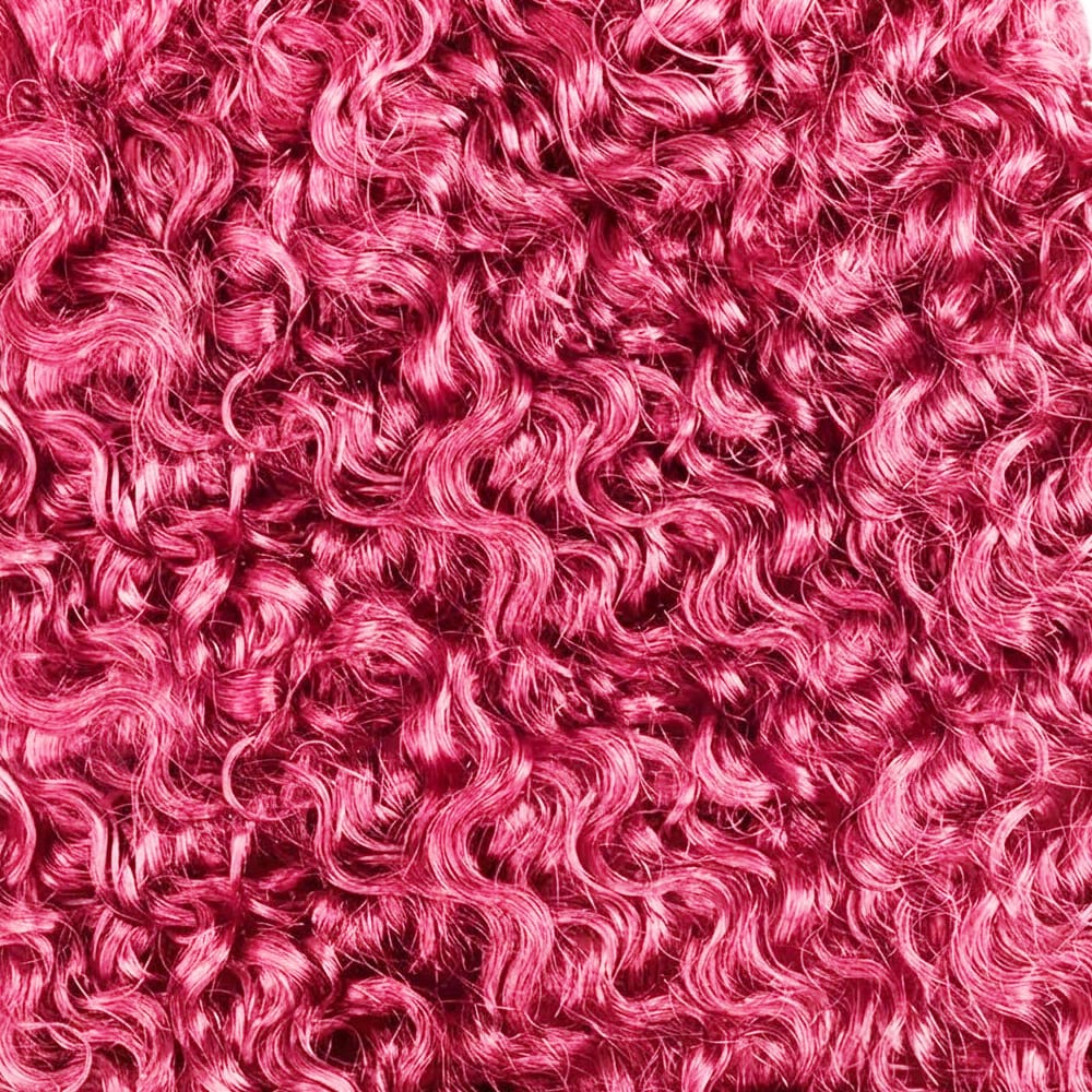 Burmese Curly Luxury Natural Hair Weft – 100% Virgin Human Hair / Wig pink LINKTOWIG