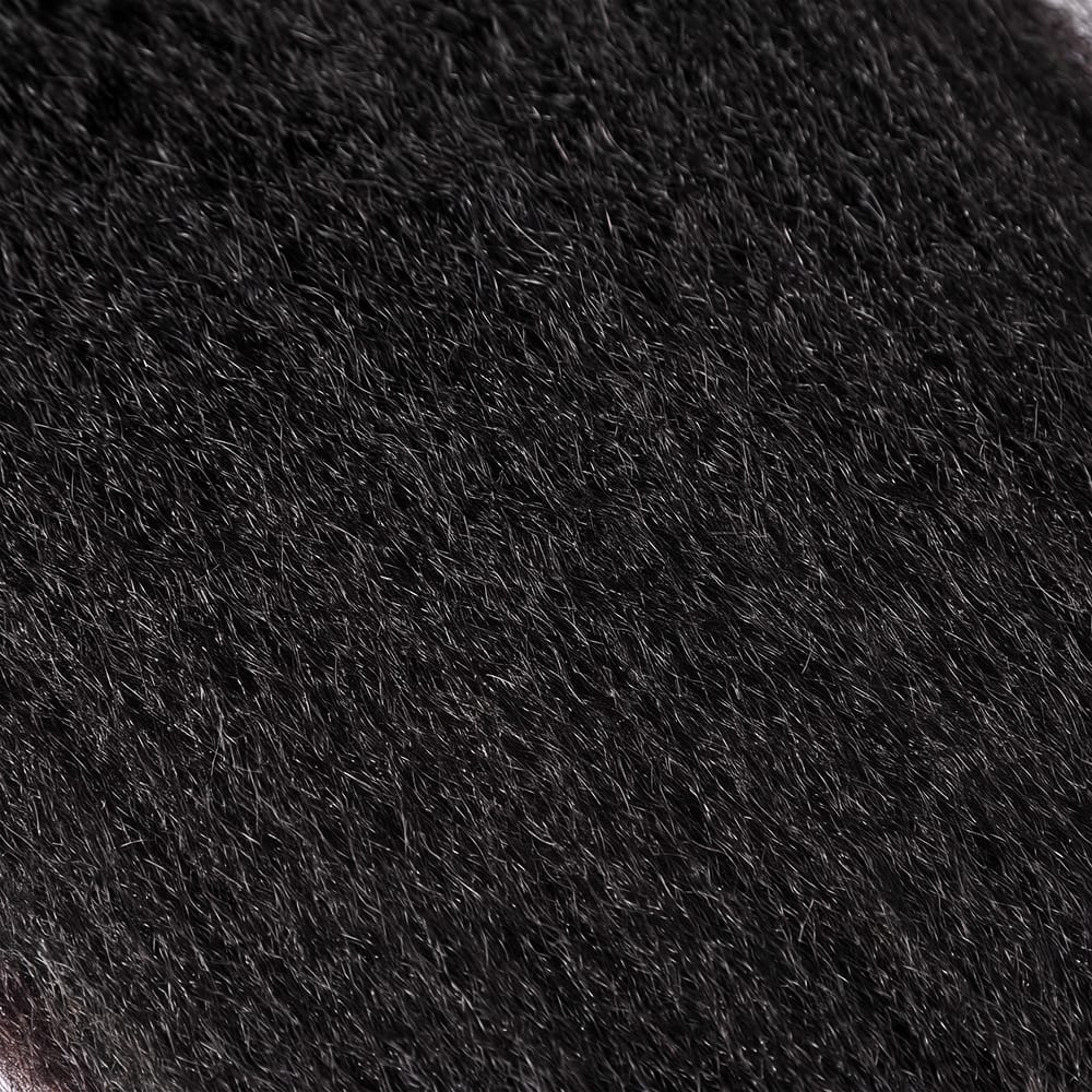 Coarse Yaki HD Lace Super Natural Lace Frontal Human Hair Wigs Black LINKTOWIG