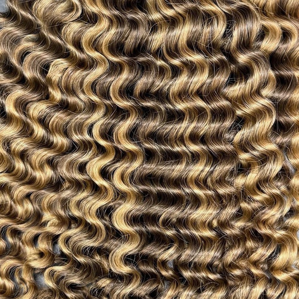Deep Wave 100% Raw Virgin Human Hair Bundles - (No Weft) Bulk Hair / Chocolate Brown LINKTOWIG