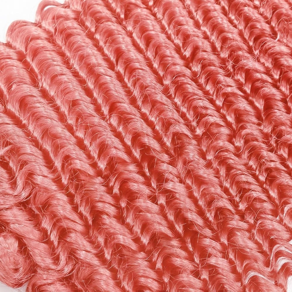 Deep Wave Bob Side Part HD Lace Front Wig 100% Virgin Human Hair / Bubblegum Pink LINKTOWIG