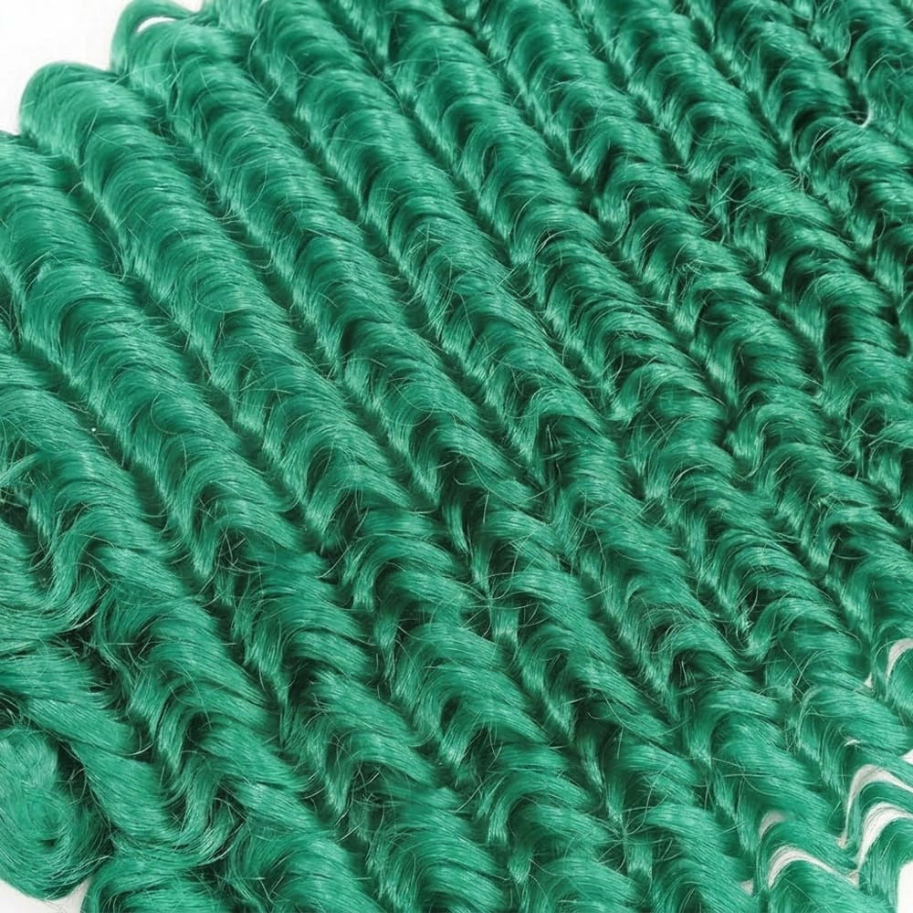 Deep Wave Bob Side Part HD Lace Front Wig 100% Virgin Human Hair / Dark Emerald Green LINKTOWIG