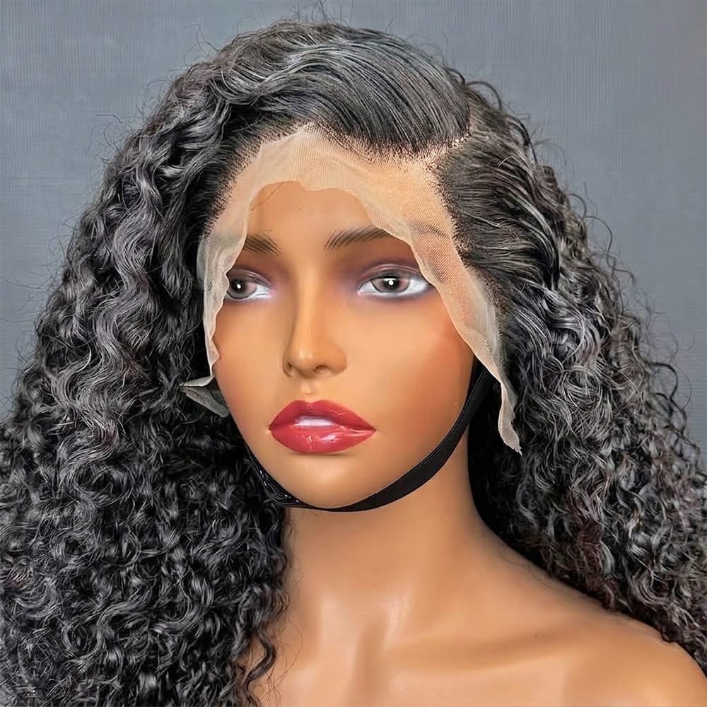 Deep Wave Bob Side Part HD Lace Front Wig 100% Virgin Human Hair / Silver Grey LINKTOWIG